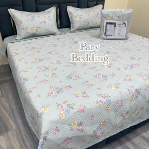 Sterling Contrast Reversible Quilted Bedcover Set – Premium Glace Cotton Luxury with Matching Pillow Covers